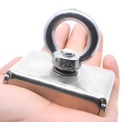 Magnete per pentole rettangolare a forma quadrata personalizzato con vite per bulloni M10 e forza di trazione di 330 libbre