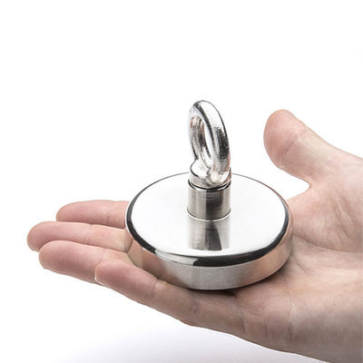 Magnete NdFeB in acciaio A3 148 LBS 67 KG Forza di trazione D48mm Magnete POT a terre rare con bullone