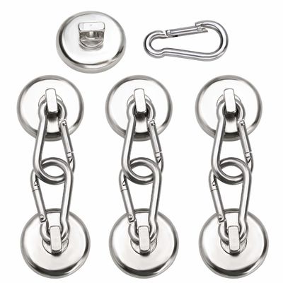 Neodimio Rotondo Magnetico Snap Hook con portachiavi di carabinero e Tolleranza elevata ±1 mm