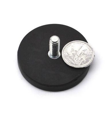 Magnete per pentole rivestito di gomma M6 M8 per applicazioni pesanti