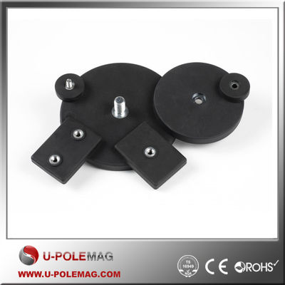 Magnete per il tetto di auto con rivestimento di gomma permanente Dimensione Dia 66mm o personalizzata