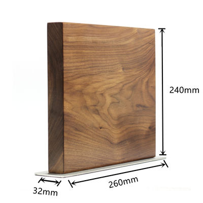 260x240x32 mm Porta coltelli magnetici a doppio lato con bambù permanente Acacia Walnut