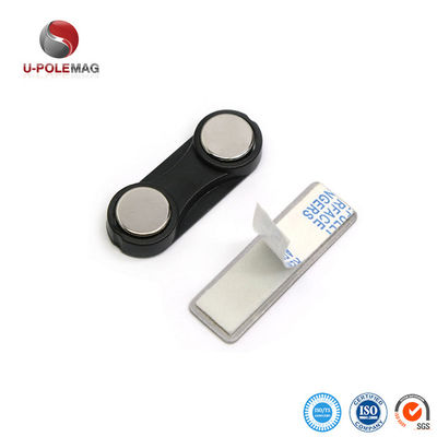 Metallo Nome Tag Magnete Permanente Magnetico Nome Tag rettangolo Ndfeb Magnete U-POLEMAG