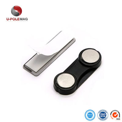 Metallo Nome Tag Magnete Permanente Magnetico Nome Tag rettangolo Ndfeb Magnete U-POLEMAG