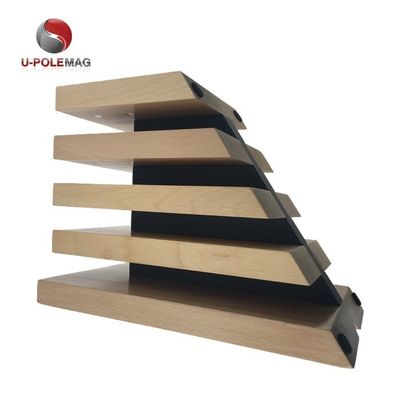 Logo personalizzato in legno sostenibile Cucina Magnetico Coltello Blocco Portatore per sostenibile