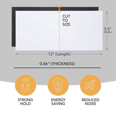 Coperture magnetiche di ventilazione da 5,5&quot; x 12&quot; Bianco per ventilatori a parete o soffitto e registri dell'aria