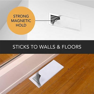 Coperture magnetiche di ventilazione da 5,5&quot; x 12&quot; Bianco per ventilatori a parete o soffitto e registri dell'aria