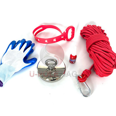 Dia 60mm 350lbs Force Neodymium Magnet Fishing Kit con D10mm x L10M dimensione della corda
