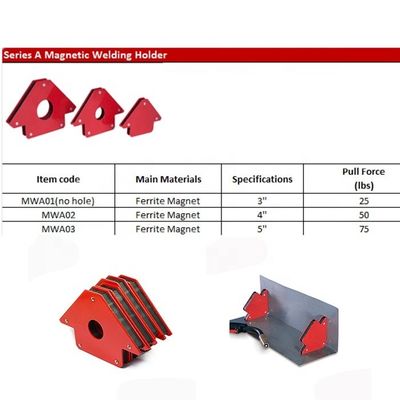 Tenitore di saldatura magnetico rosso 190 mm di lunghezza per applicazioni versatili