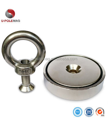 UPN04-75 Magnete da pesca al neodimio da 350 libbre con cerniera e tipo di gancio di tolleranza /-0,1 mm