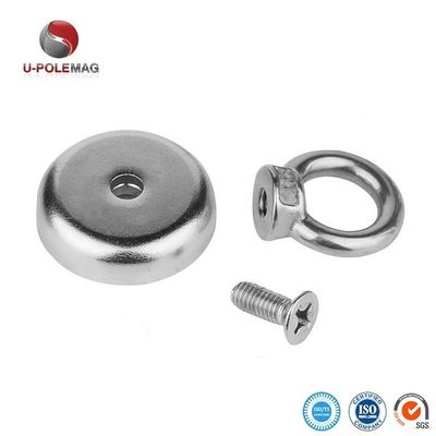 UPN04-75 Magnete da pesca al neodimio da 350 libbre con cerniera e tipo di gancio di tolleranza /-0,1 mm