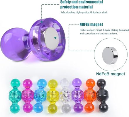 8 Colori diversi Magneti a spina permanente Magneti per frigoriferi forti per ufficio