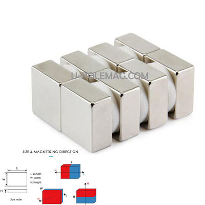 Magnete di neodimio rettangolare N50 N52 diretto F20x20x10mm con certificazione ISO9001 2000
