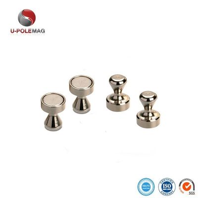 Rivestimento di nichel permanente Pini di spinta magnetici al neodimio forti per magneti frigoriferi d'argento