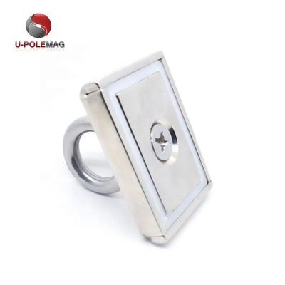 Magnete per pentole rettangolare a forma quadrata personalizzato con vite per bulloni M10 e forza di trazione di 330 libbre