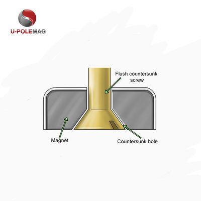 HTN04-60x15-8.5mm Magnete di Neodimio Contro-Sunk Pot con Rivestimento Ni-Cu-Ni