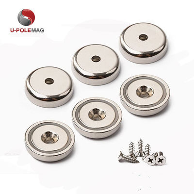 HTN04-60x15-8.5mm Magnete di Neodimio Contro-Sunk Pot con Rivestimento Ni-Cu-Ni