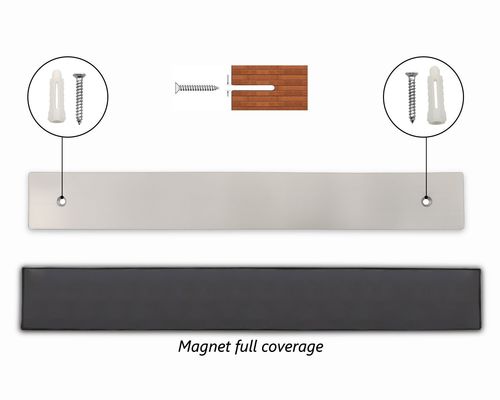 Bar di coltello magnetico in acciaio inossidabile a 80 gradi centigradi e confezionato per il cliente
