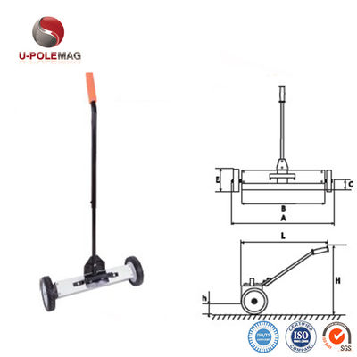 24 pollici Roofing Heavy Duty Industria Ruota Tipo Pick Up Strumenti Chiodi viti Spazzapolvere Magnetico