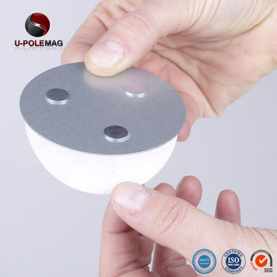Magnete forte per rilevatori di fumo al neodimio con rivestimento di zinco e adesivo 3M