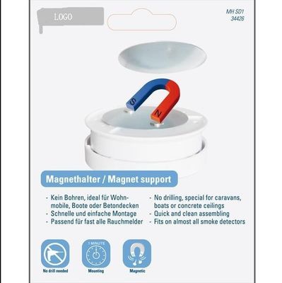 Magnete di neodimio permanente per rilevatore di fumo adesivo 3M Magnete di imballaggio regolare