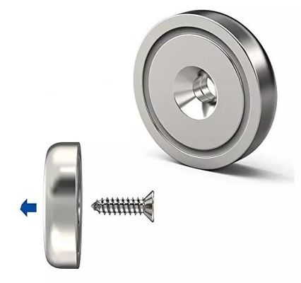 5Magnete industriale a vite di.5 mm Magnete per pentola NeFeB personalizzato con anello di buco anti-affondamento