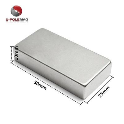 80C-220C Temperature resistenti N52 40x20x10 Magnete al neodimio con rivestimento al nichel