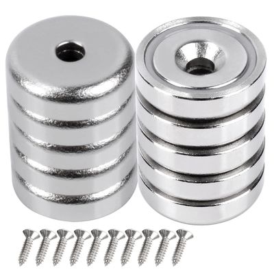 D20 MM 20lbs NdFeB Pot Magnet con buco anti-affondamento Altura totale H 7,2 mm Buco d1 4,5 mm