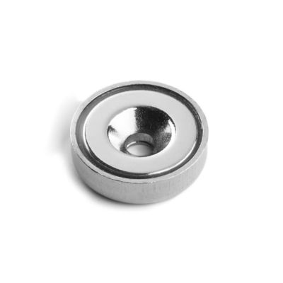 Magnete Super Power da 25 mm con buco anti-affondamento Resistenza circa 19 kg Buco d1 5,5 mm