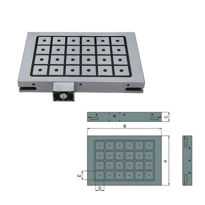 Scacchiere magnetico permanente per macchine CNC e macchine per la rettifica di superfici 300x600 mm o dimensioni personalizzate