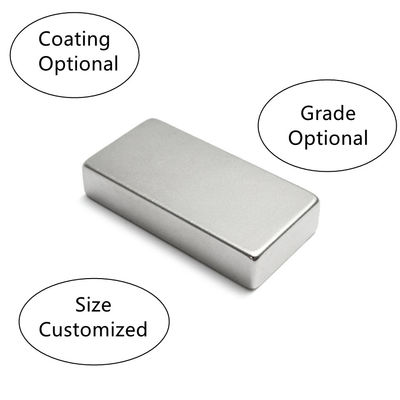 100x50x20 mm Magnete a terre rare con servizio di taglio Magnete NdFeB rettangolare diretto
