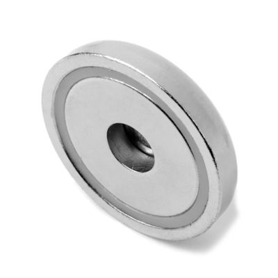 Magnete D42mm con base magnetica di neodimio a tazza rotonda e forte forza di spostamento