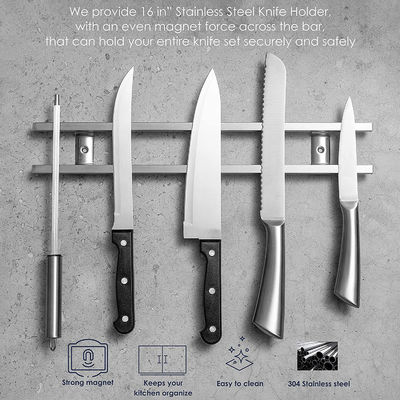 Tubo di coltello magnetico in acciaio inossidabile più venduto per utensili da cucina e magazzino di coltelli