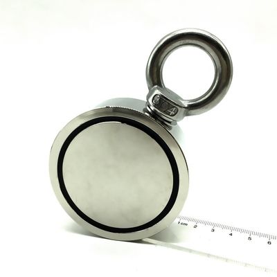 Magnete da pesca al neodimio di densità con bullone M8 e forza di trazione di 80 kg di diametro di 48 mm