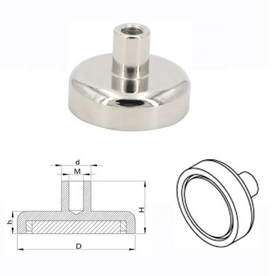 Materiale composito Magnete rotondo NdFeB Magnete di potenza di neodimio D60mm con forza di 160 kg