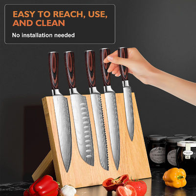 Migliora l'organizzazione della tua cucina con il nostro portacoltelli in legno magnetico su misura