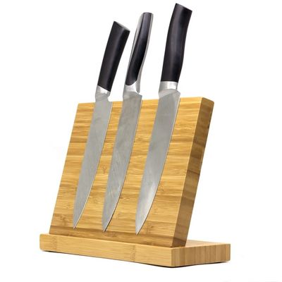 ISO9001 2000 Sistema Legno naturale di bambù Magnetico coltello blocco portatore Disegno personalizzato