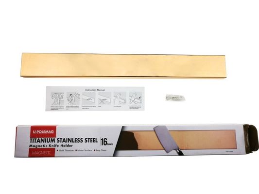 Distribuzione spaziale in ambiente esterno Colore dorato Titanio Magnetic Knife Bar 400x45x15mm Dimensione