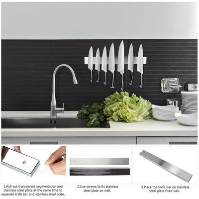 Organizzatore magnetico a parete di utensili da cucina in acciaio inox da 16" Ideale per il ripostiglio a parete di cucina