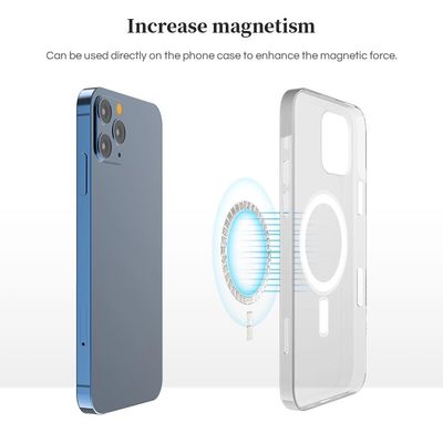 Magnete di neodimio composito di ricarica wireless Anello magnetico Snap Adapter per MagSafe Case