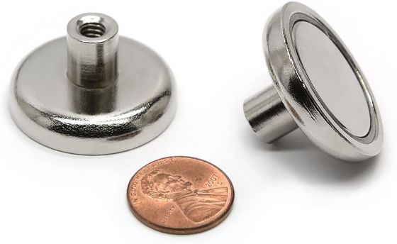Pot di tazza a filo interno a magnete industriale al neodimio con forza di trazione personalizzata