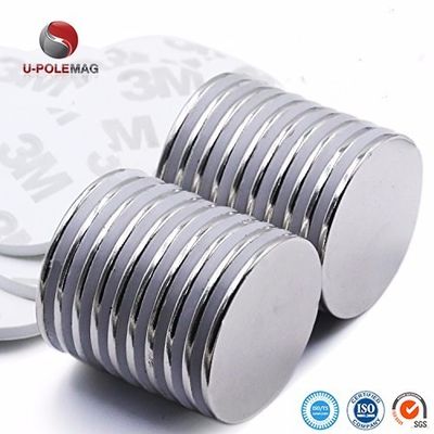 Tolleranza ±1 mm Magnete adesivo a disco di neodimio N35-N52 permanente con autoadesivo 3M