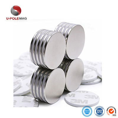 Tolleranza ±1 mm Magnete adesivo a disco di neodimio N35-N52 permanente con autoadesivo 3M