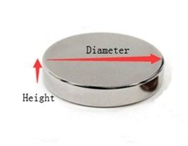 Magnete a disco sottile con rivestimento permanente in nichel e tolleranza ± 5%