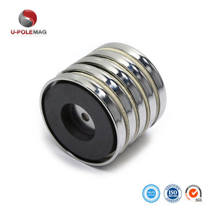 ISO/TS16949 2002 Certificato D80mm Ferrite Cup Magnet Holder con buco di controsuccesso D6mm