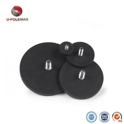 Magnete industriale Magneti di gomma con fori a filo M6 M8 e forza personalizzabile