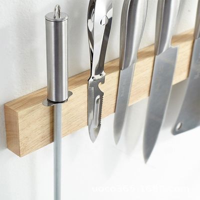 Rack a striscia magnetica di legno Porta coltello magnetico aspirazione magnetica appesa leva accessorio da cucina
