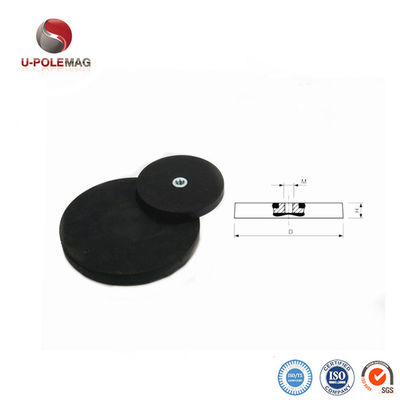 Facile da installare D43 D66 D88mm Magnete di montaggio in gomma con filo interno