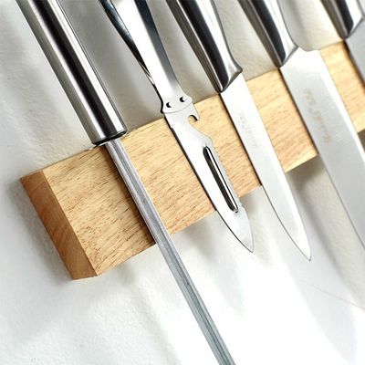 Rack a striscia magnetica di legno Porta coltello magnetico aspirazione magnetica appesa leva accessorio da cucina