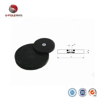 Magnete di gomma rivestito di gomma Neodimio Magnete di gomma D36*6mm-M6 Permanente Punzione potente